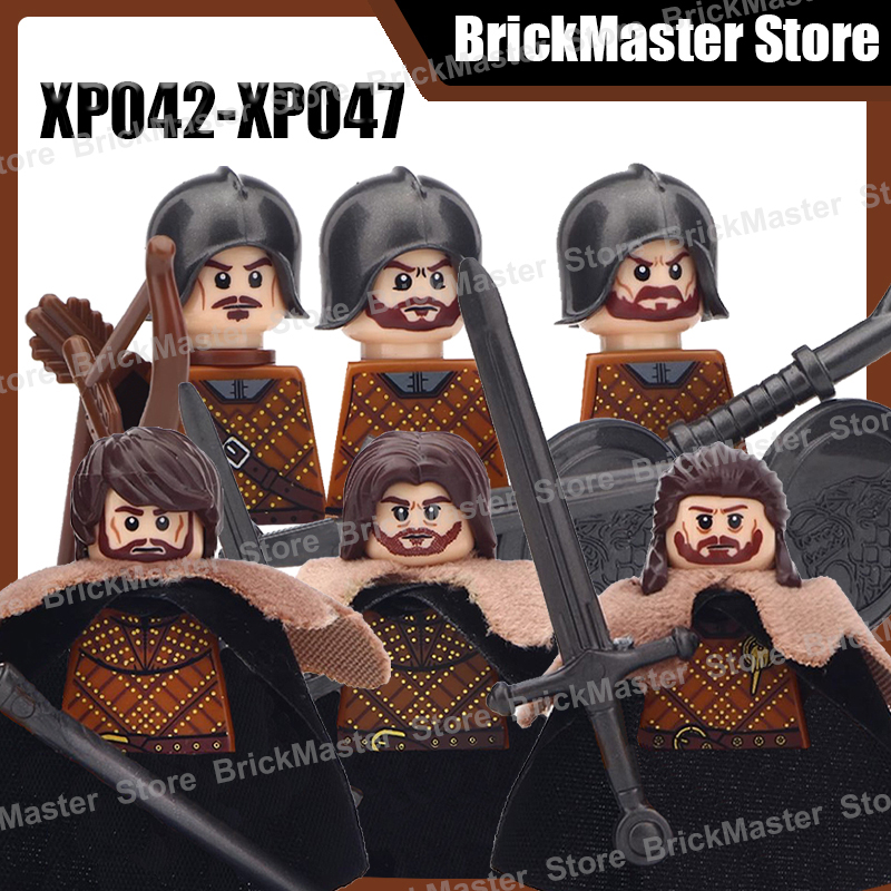 Lego Minifigure Holder - MOC ortaçağ askeri şövalye savaşçı asker