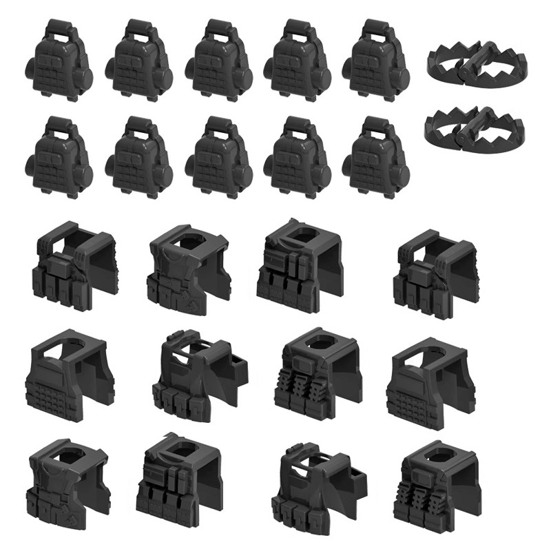 Lego Minifigure Holder - MOC Askeri Zırh Taktik Yelek Sest