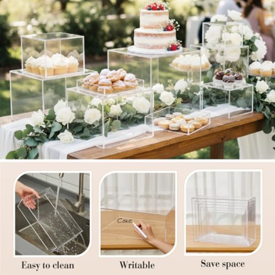 7 Parça Ekstra Büyük Büfe Sunu - Display Risers Set incelemesi ve fiyatı